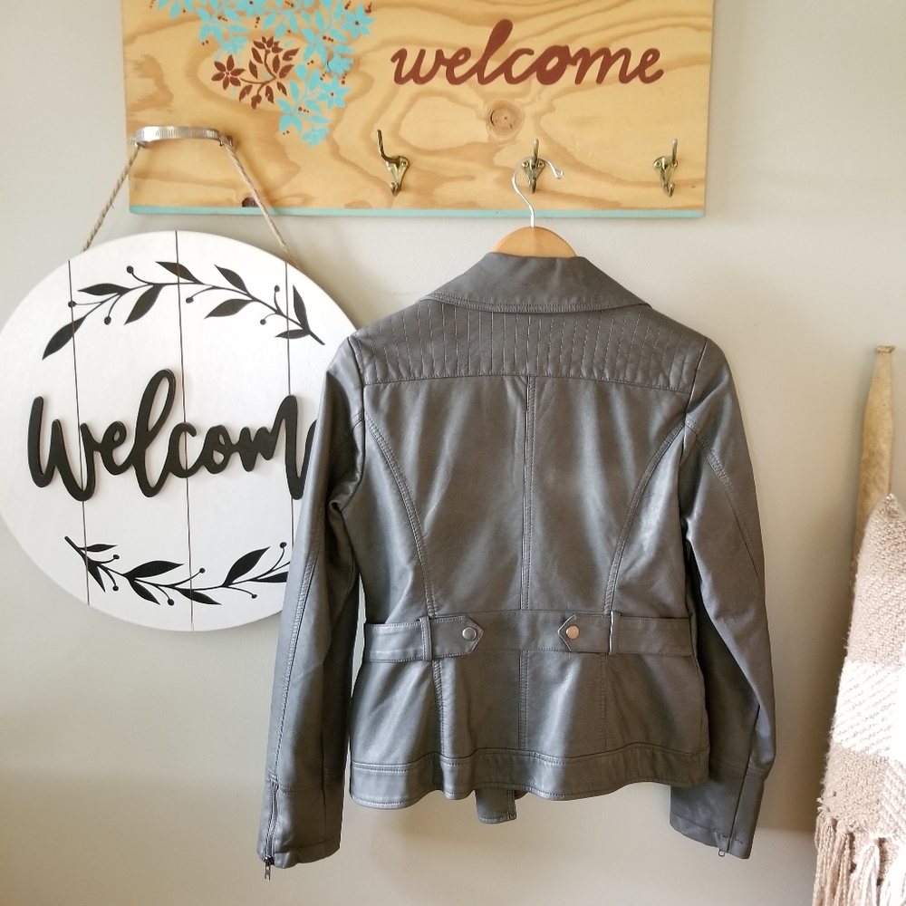Roz&Ali Faux Leather Moto Jacket - Picture 2 of 5